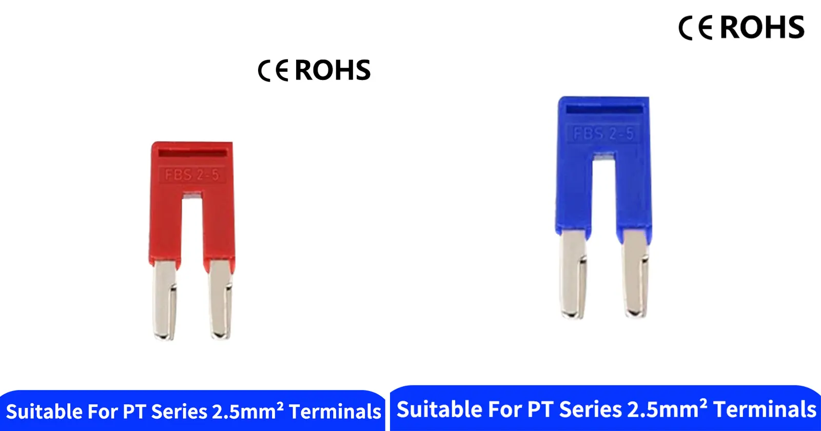 FBS 2-5 Copper Jumper Connections Contact Jumper Bar & Plugging Jumper for DIN Rail Terminal Blocks a
