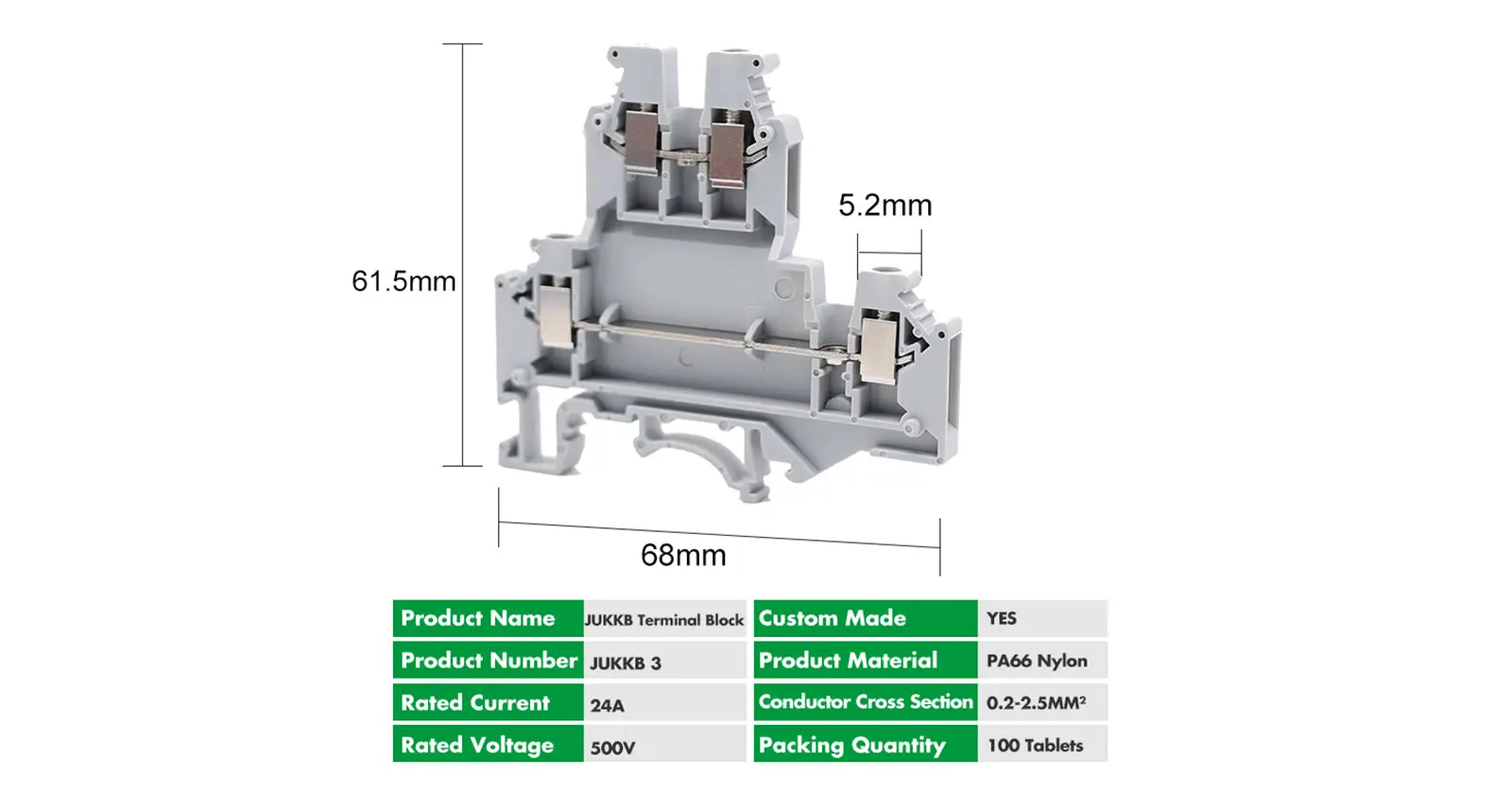 JUKKB 3 Double Layer Terminal Blocks (3)