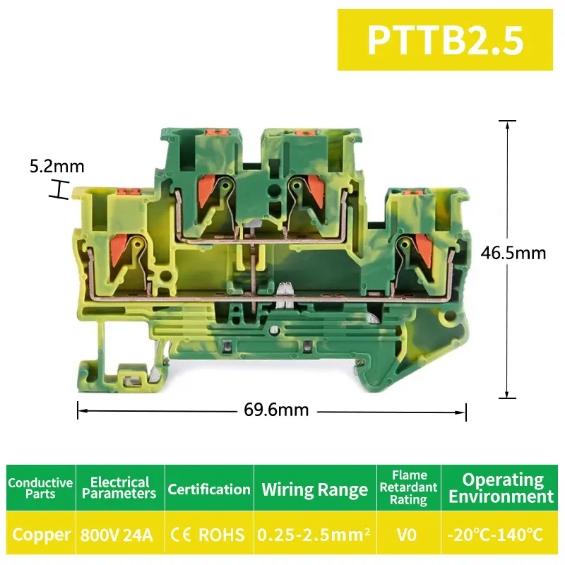 JPTTB 2.5-PE Push-in Ground Double Level Terminal Blocks (2).jpg