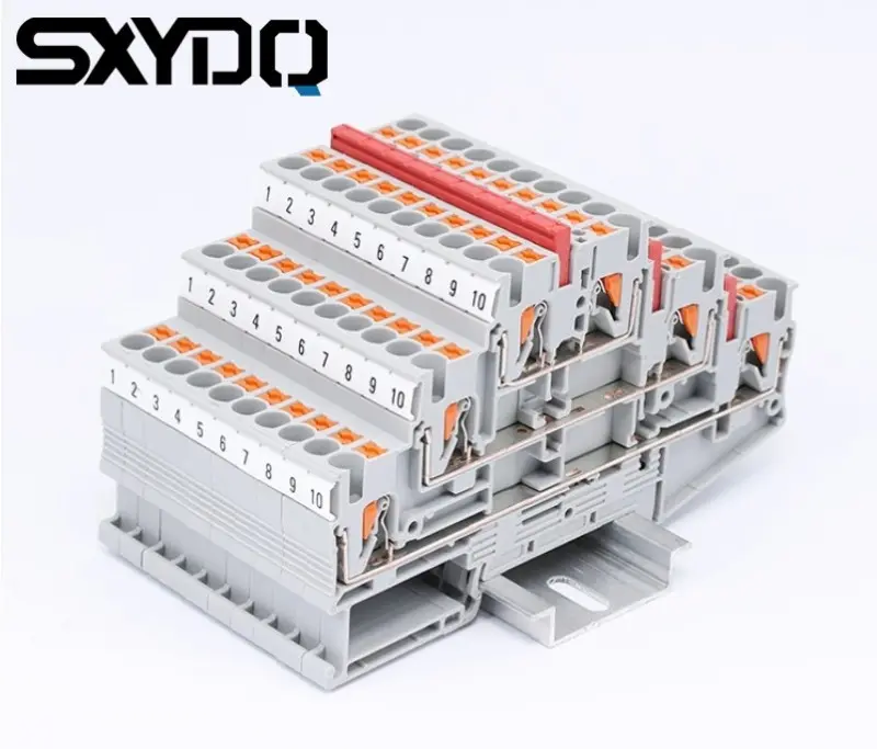 Multi DIN Rail Terminal Blocks——JPT 2.5-3L Push-in Terminal Block