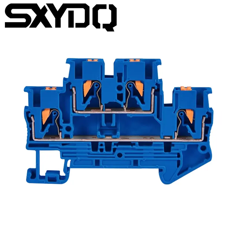 Triple Level Push in Connection Spring DIN Rail Terminal Block (1)
