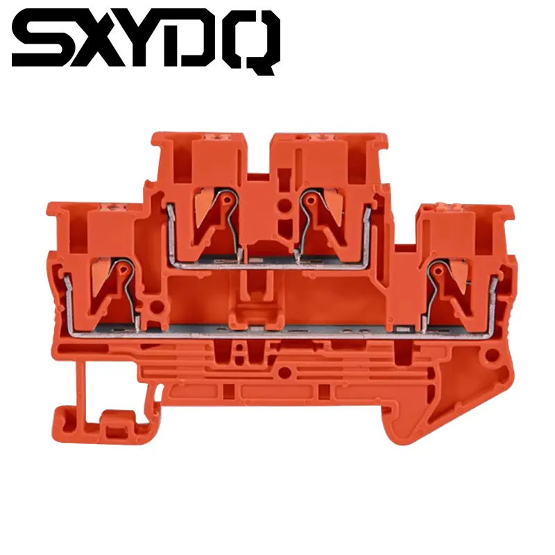 Triple Level Push in Connection Spring DIN Rail Terminal Block (3)
